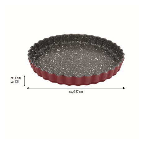 Stoneline | Yes | Quiche and tarte dish | 21550 | 1.3 L | 27 cm | Borosilicate glass | Red | Dishwasher proof - 2